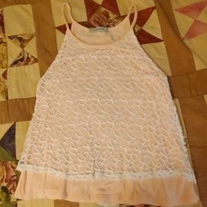 Light pink flowy lace top